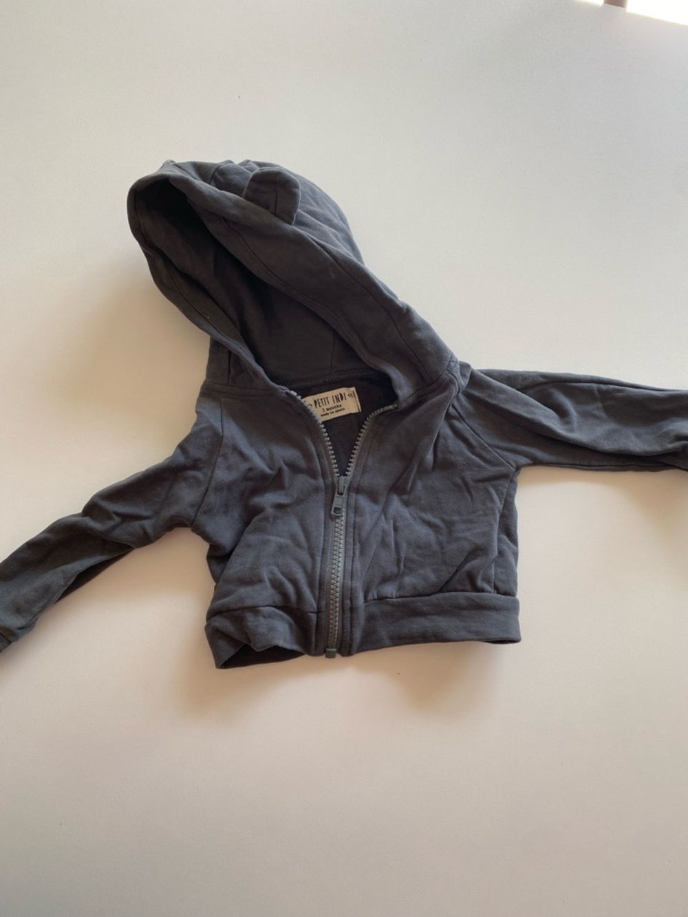 Petit Indi Charcoal Zip Hoodie